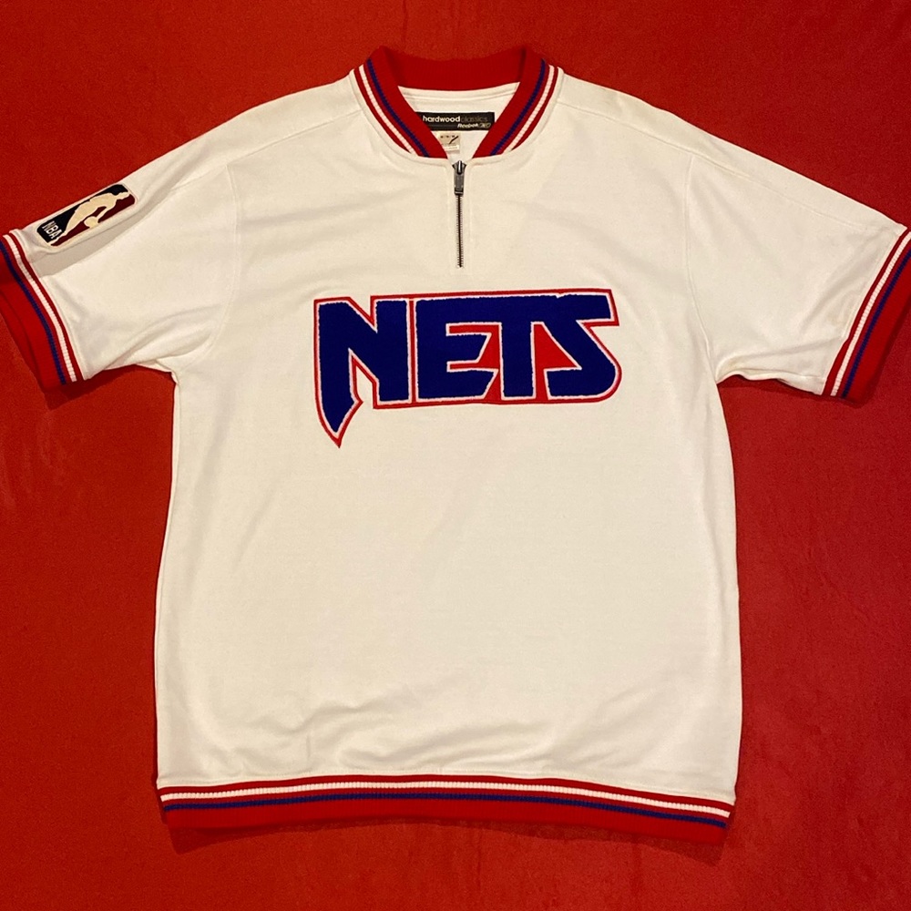 Vintage New Jersey Brooklyn Nets NBA Hardwood Classics Warm-up Shirt Reebok